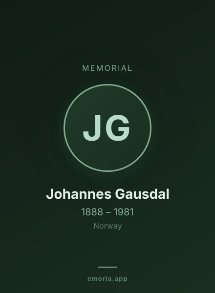 Memorial portrait of Johannes Gausdal