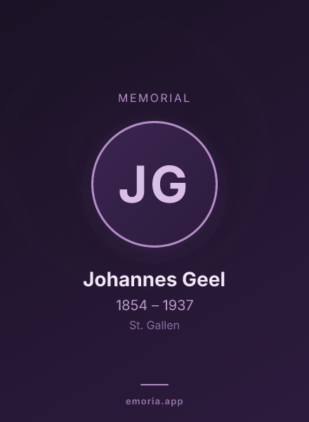 Memorial portrait of Johannes Geel