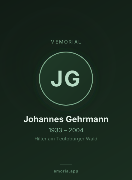 Memorial portrait of Johannes Gehrmann