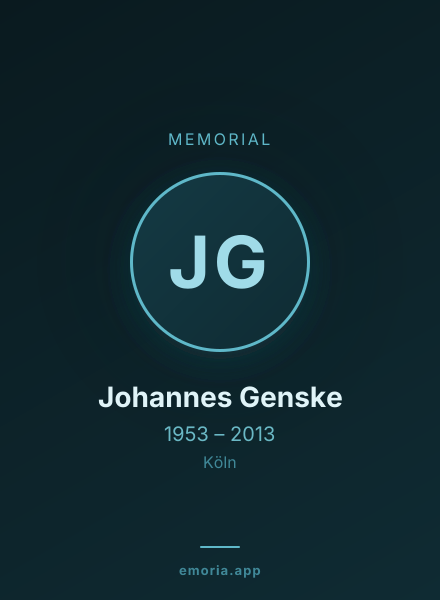 Memorial portrait of Johannes Genske