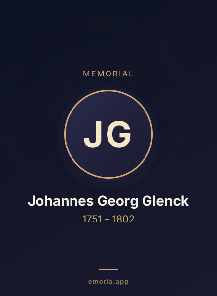 Memorial portrait of Johannes Georg Glenck