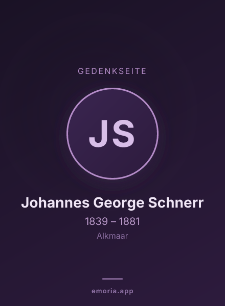 Gedenkportrait von Johannes George Schnerr