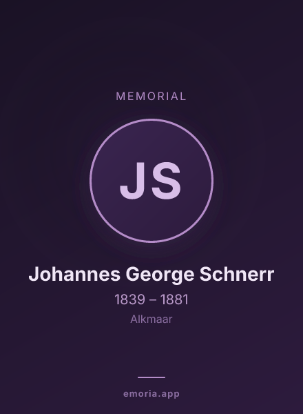Memorial portrait of Johannes George Schnerr