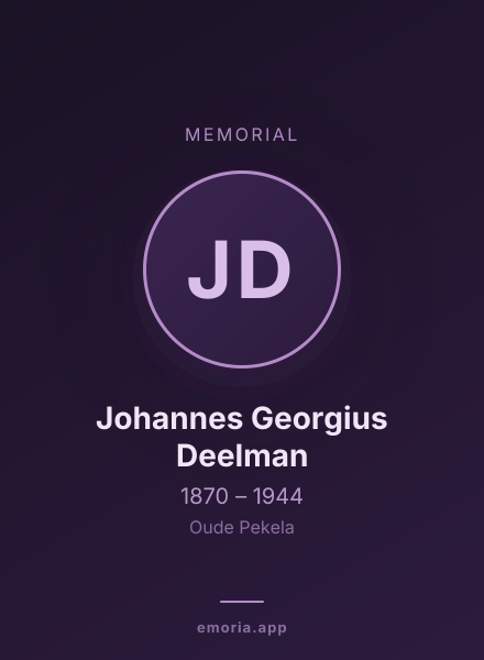 Memorial portrait of Johannes Georgius Deelman