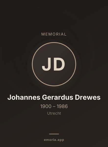 Memorial portrait of Johannes Gerardus Drewes