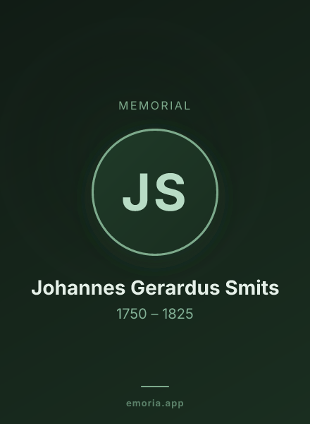Memorial portrait of Johannes Gerardus Smits