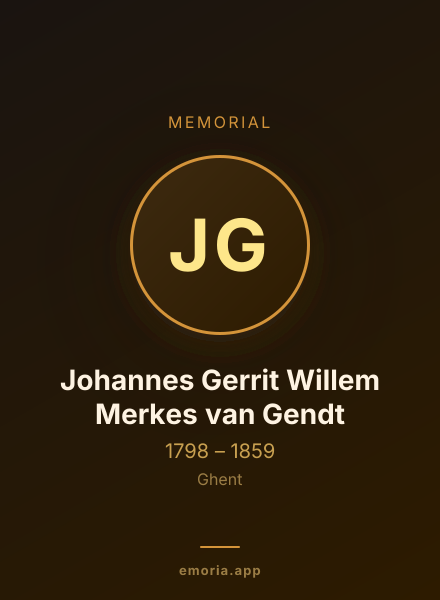 Memorial portrait of Johannes Gerrit Willem Merkes van Gendt
