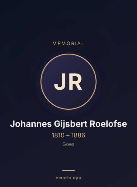 Memorial portrait of Johannes Gijsbert Roelofse