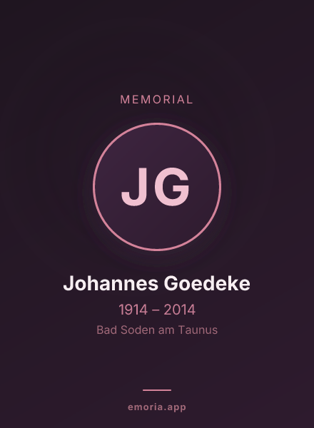 Memorial portrait of Johannes Goedeke