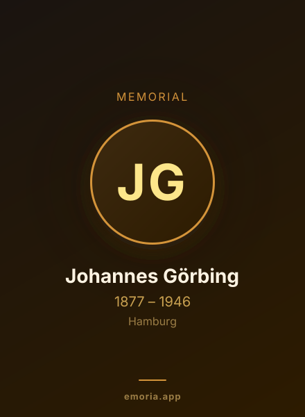 Memorial portrait of Johannes Görbing