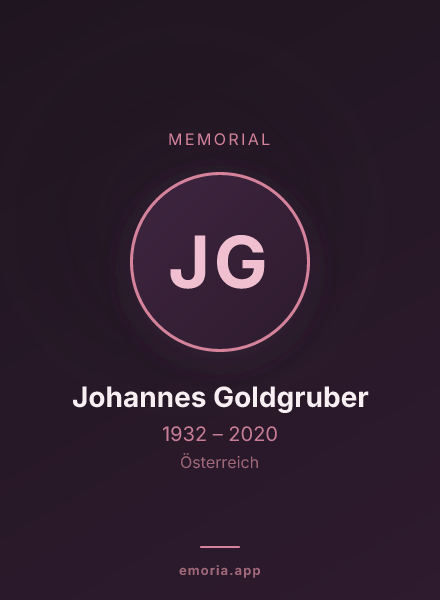 Memorial portrait of Johannes Goldgruber