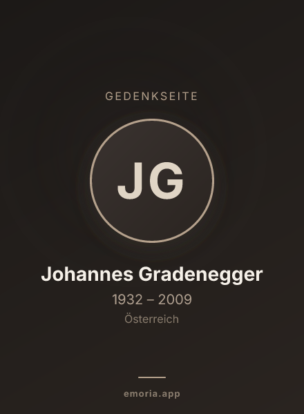 Gedenkportrait von Johannes Gradenegger