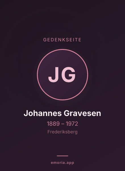 Gedenkportrait von Johannes Gravesen