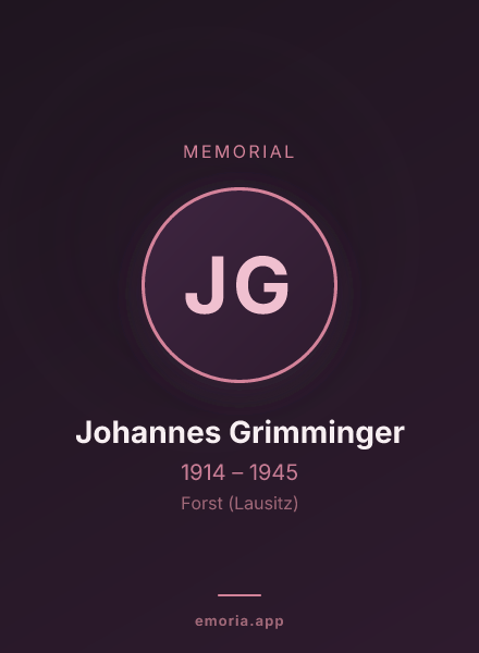 Memorial portrait of Johannes Grimminger