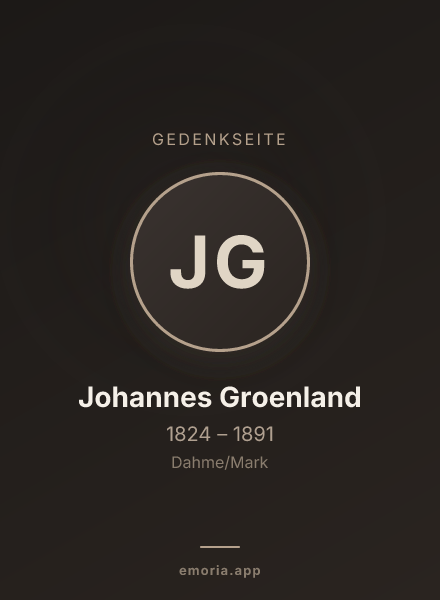 Gedenkportrait von Johannes Groenland