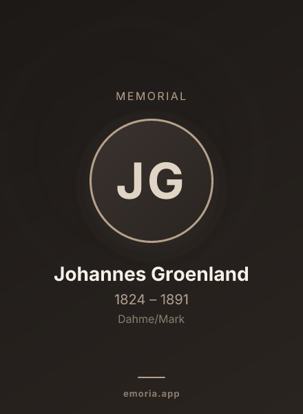 Memorial portrait of Johannes Groenland