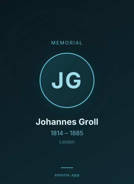 Memorial portrait of Johannes Groll