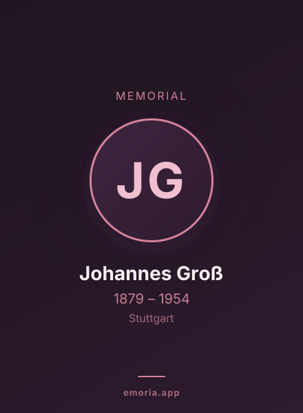 Memorial portrait of Johannes Groß