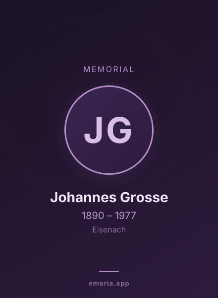 Memorial portrait of Johannes Grosse