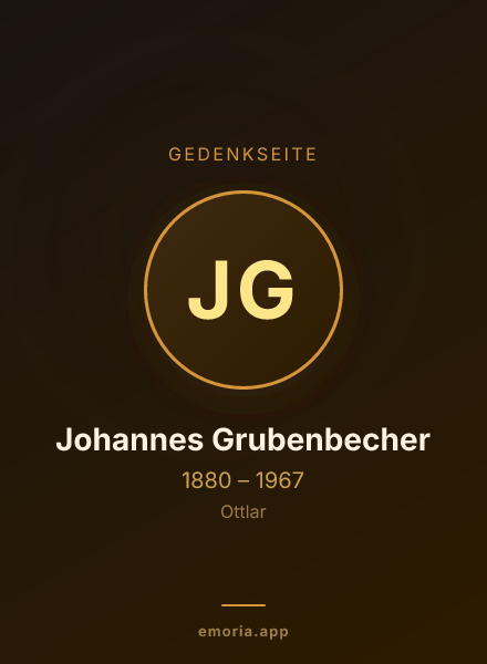 Gedenkportrait von Johannes Grubenbecher