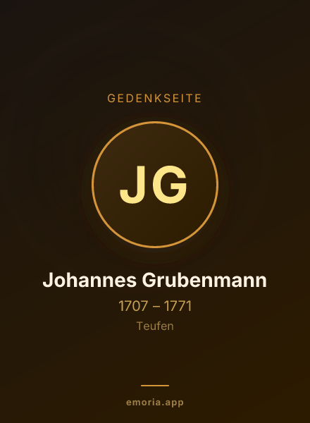 Gedenkportrait von Johannes Grubenmann