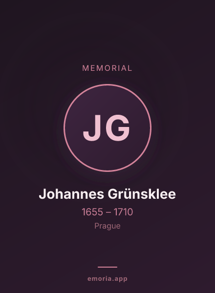 Memorial portrait of Johannes Grünsklee