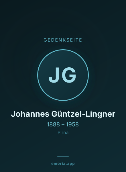 Gedenkportrait von Johannes Güntzel-Lingner