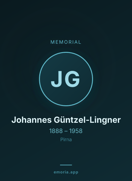 Memorial portrait of Johannes Güntzel-Lingner