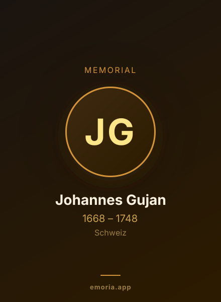 Memorial portrait of Johannes Gujan