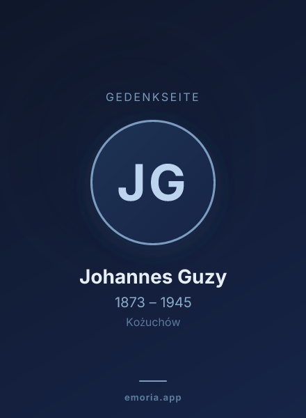 Gedenkportrait von Johannes Guzy