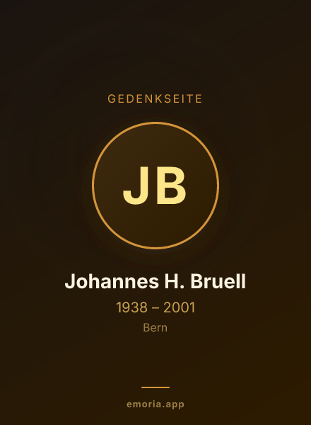Gedenkportrait von Johannes H. Bruell