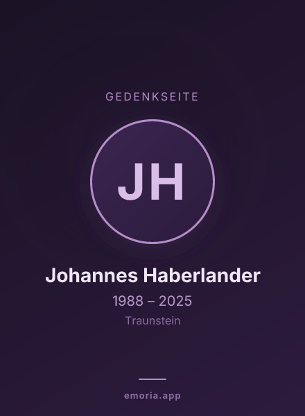 Gedenkportrait von Johannes Haberlander
