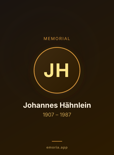 Memorial portrait of Johannes Hähnlein