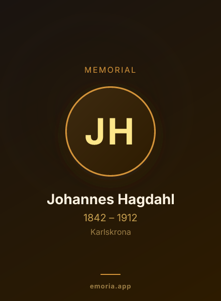Memorial portrait of Johannes Hagdahl