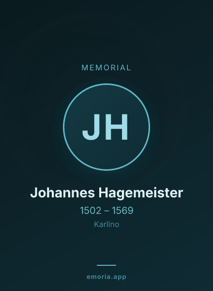 Memorial portrait of Johannes Hagemeister
