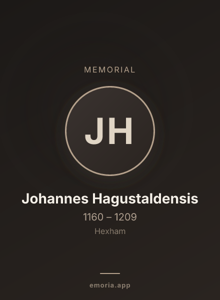 Memorial portrait of Johannes Hagustaldensis