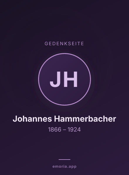 Gedenkportrait von Johannes Hammerbacher