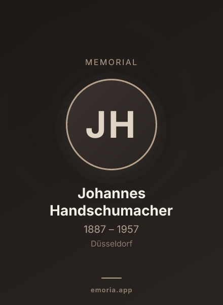 Memorial portrait of Johannes Handschumacher