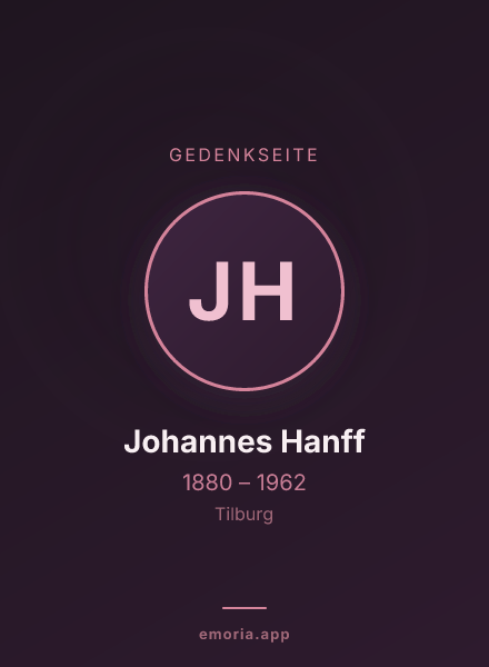 Gedenkportrait von Johannes Hanff