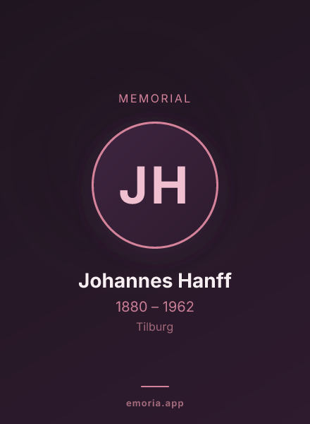 Memorial portrait of Johannes Hanff