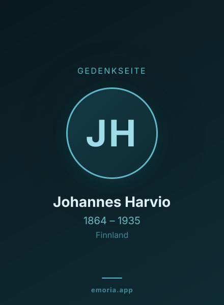 Gedenkportrait von Johannes Harvio