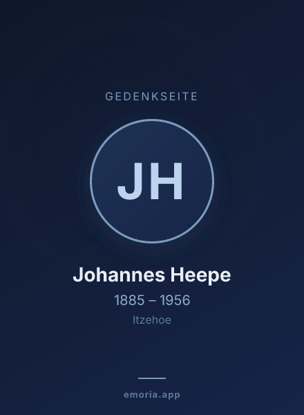 Gedenkportrait von Johannes Heepe