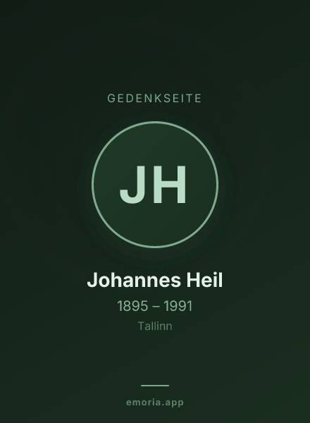 Gedenkportrait von Johannes Heil