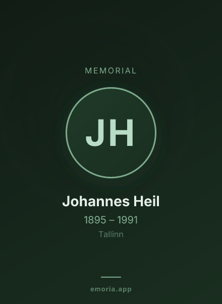 Memorial portrait of Johannes Heil