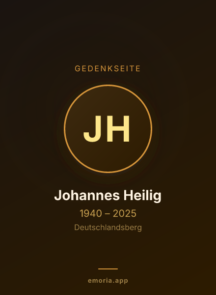 Gedenkportrait von Johannes Heilig