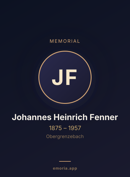 Memorial portrait of Johannes Heinrich Fenner