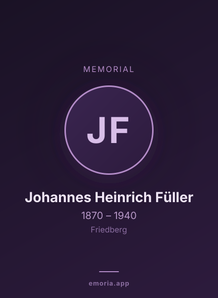 Memorial portrait of Johannes Heinrich Füller