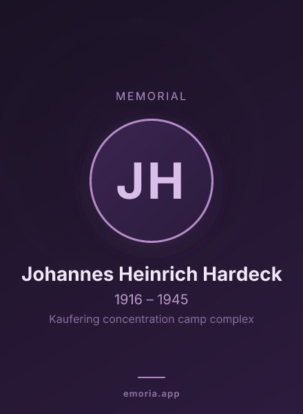Memorial portrait of Johannes Heinrich Hardeck