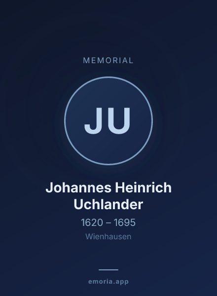 Memorial portrait of Johannes Heinrich Uchlander