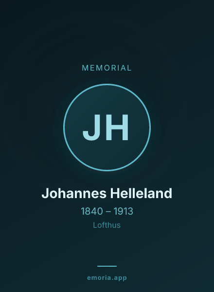 Memorial portrait of Johannes Helleland